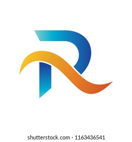 Buchstabe R-Logo, Buchstabe P+R-Logo-Vektorillustration