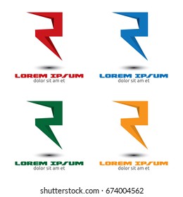 letter R logo set.