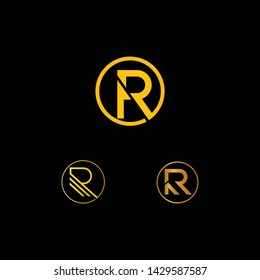 Letter R logo set- Vector