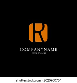 letter r logo in a shape