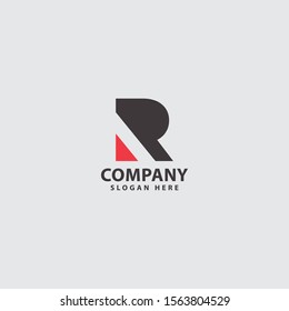 letter R logo with the shape of the letter R and the letter P is seen when to the upper right side, with a masculine color that makes this design. unique, modern, simple.