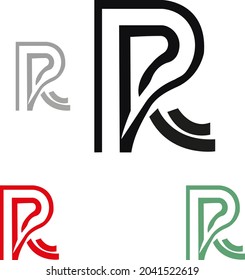 Buchstabe R Logo. Einfache elegante Linearität für Geschäfts- und Finanzzwecke