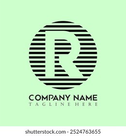 El logotipo de la letra R con un estilo simple y elegante es adecuado para su uso por varias empresas o para uso personal