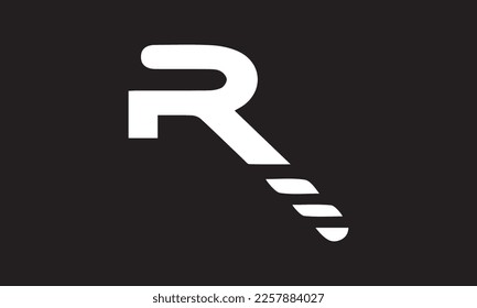 letter r logo, with a simple line design with an abstract concept, you can use it for company symbols, icons, business, illustrations, initials, or the alphabet.