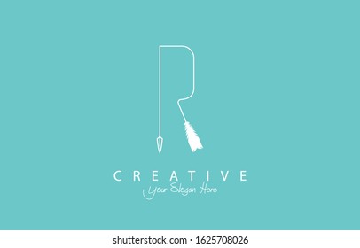 Letter R logo or symbol vector illustration