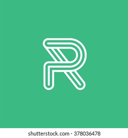 Letter R logo / symbol - vector icon