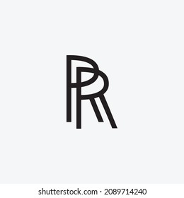Letter R Logo Template Abstract Vector Illustration - Lines Logotype Vector Design Template.