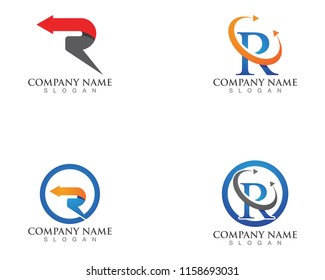 Letter R Logo Template Circle Arrow Design