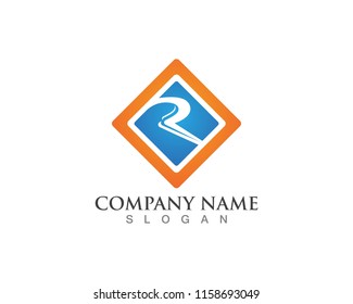 Letter R Logo Template Circle Arrow Design