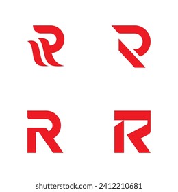 Design-Vektor für Logo-Vorlage des Buchstaben R