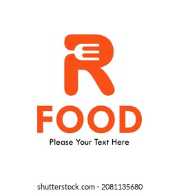 Letter r logo template illustration. suitable for food and catering businesses,  cooking business, fast food, restaurant, cookware shops, cuisine stores etc