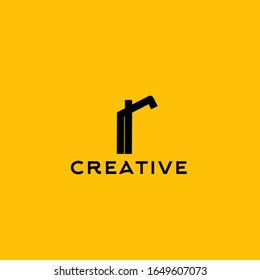 letter r logo template, logotype elements, vector ilustration