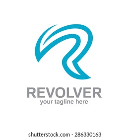 Letter R logo template. Simple and clean design of letter R logo design vector.
