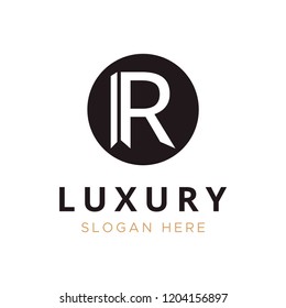 letter R logo template. R logo vector.