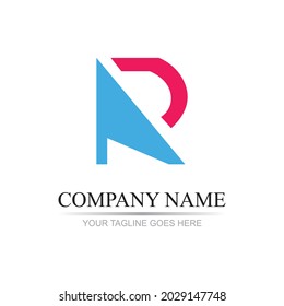 Diseño de icono de vector de plantilla de logotipo de carta R