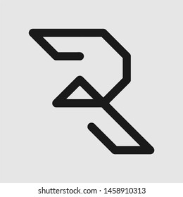 letter R logo type. vector