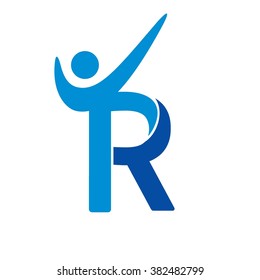 letter R logo vector.