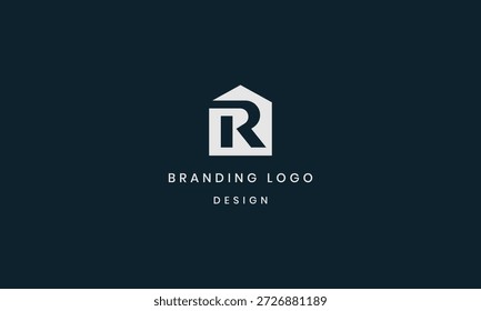 Vector del logotipo de la letra R con los iconos abstractos de la Plantilla del diseño de la forma para el negocio de lujo, elegante, simple.