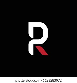 Letter R logo vector design on white background, modern logo initial R