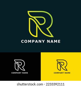 Letter R logo vector design. Modern Logo Design Template.