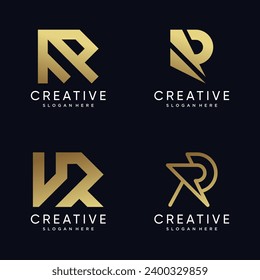 Diseño vectorial del logotipo de la letra R con un estilo moderno y sencillo