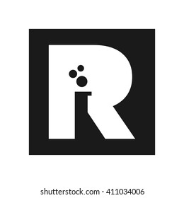 letter R logo vector. erlenmeyer logo vector.