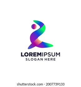 Ilustración vectorial del logotipo de la letra R, inspiración de diseño. Iconos coloridos