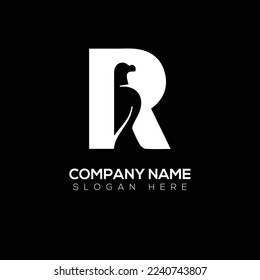 Diseño de ilustración vectorial del logotipo de la letra R 