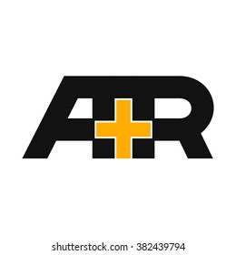 letter a and r logo vector. medical logo vector.