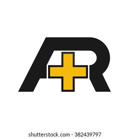 letter a and r logo vector. medical logo vector.