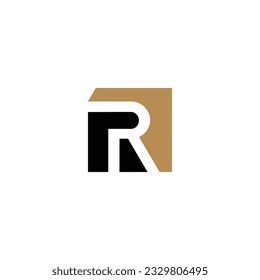 Letter R logo vector with modern and simple style