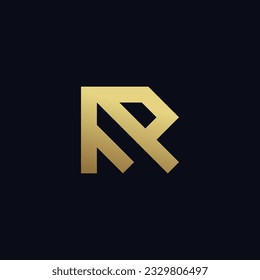 Vector de logotipo de la letra R con estilo moderno y sencillo