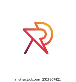 Logo-Vektorgrafik Letter R mit modernem und einfachem Stil