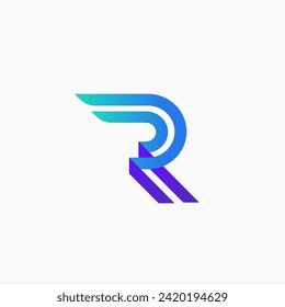 Letter R logo in vector. Modern original letter R logo.