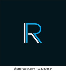 Letter R logo vector. RR logo