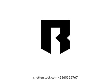 Letter R logo vector sign template 