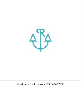 letter r logo vector template anchor