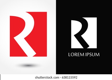 Letter R logo.Alphabet logo design.