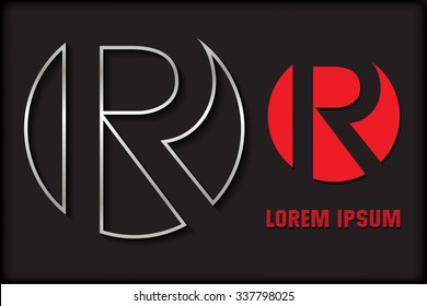 Letter R logo.Logo R vector template.