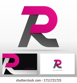 Letter R logotype design - Vector emblem. Business card templates. Stock vector illustration.