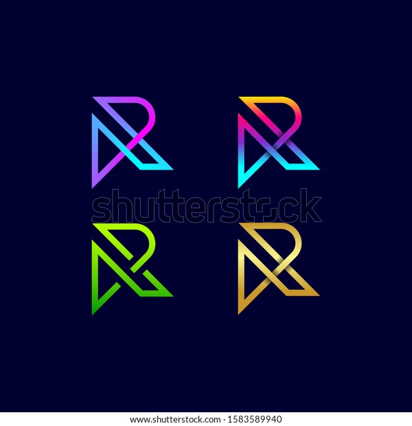 Letter R Logotype Looped Line Monogram Stock Vector (Royalty Free ...