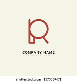 Letter R logotype Monoline style, simple and elegant R logo, Retro theme - Vector