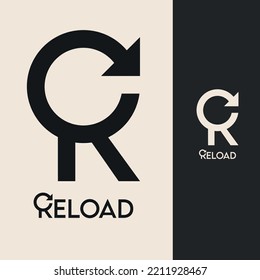 Letter R logotype. Reload Refresh Sync Symbol for your Business Company and Corporate identity Vector illustration
