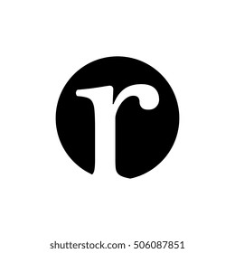 Letter r Lowercase Logo Vector.