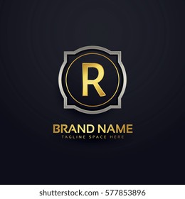 letter R luxury logo design