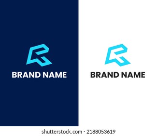 letter r and m modern logo design template