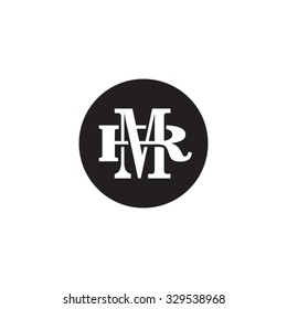 letter R and M monogram circle logo