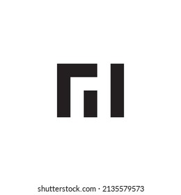 letter r and m outline simple symbol logo vector