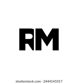 Letra R y M, RM Plantilla de diseño de logotipo. Logotipo mínimo basado en el monograma inicial.