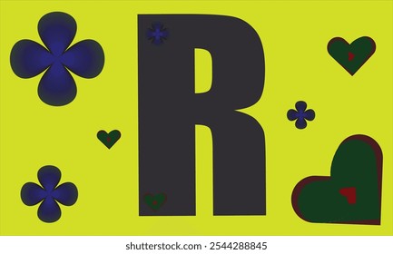  Letter R Made Flowers royalty-free images.